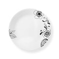 Assiette plate 26 cm – Fleurs noires