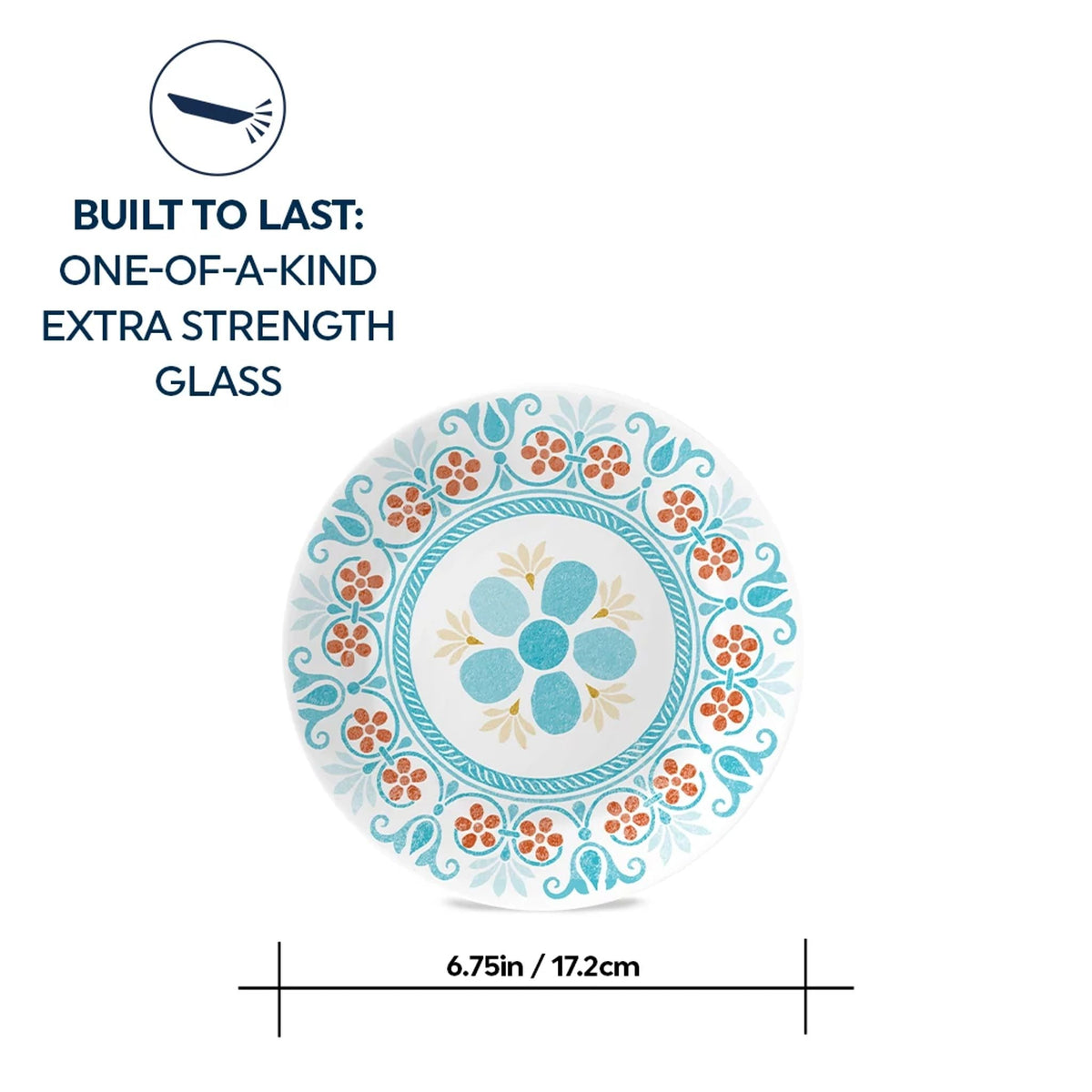 Assiette à apéritif 17 cm – Carreaux Mexicains Floraux