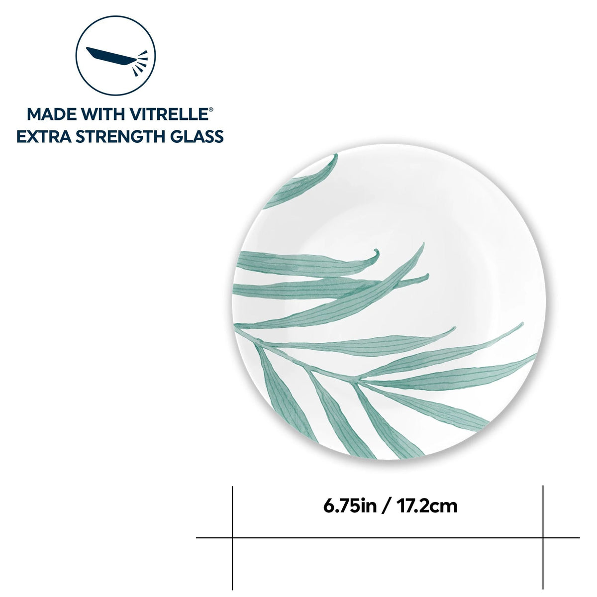 Assiette à amuse-gueules de 17,14 cm – Palmier tropical