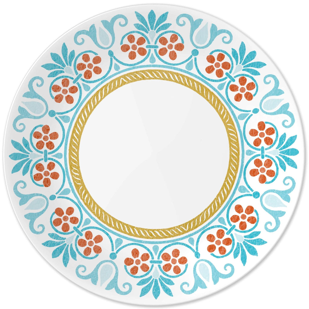 Assiette à salade de 21,5 cm – Motif floral carreau mexicain