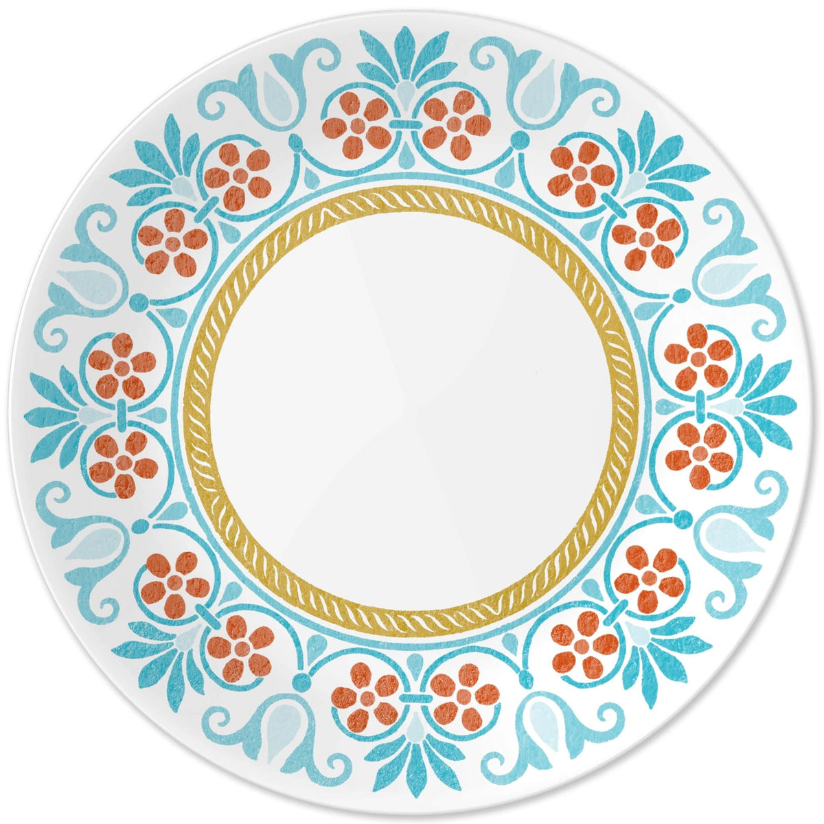 Assiette à salade de 21,5 cm – Motif floral carreau mexicain