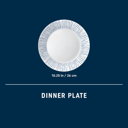Assiette plate de 26 cm – Fleurs bleues côtières