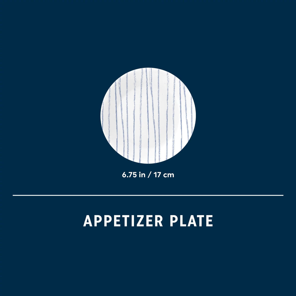 Assiette à apéritif de 6,75 po – Motif floral bleu côtier
