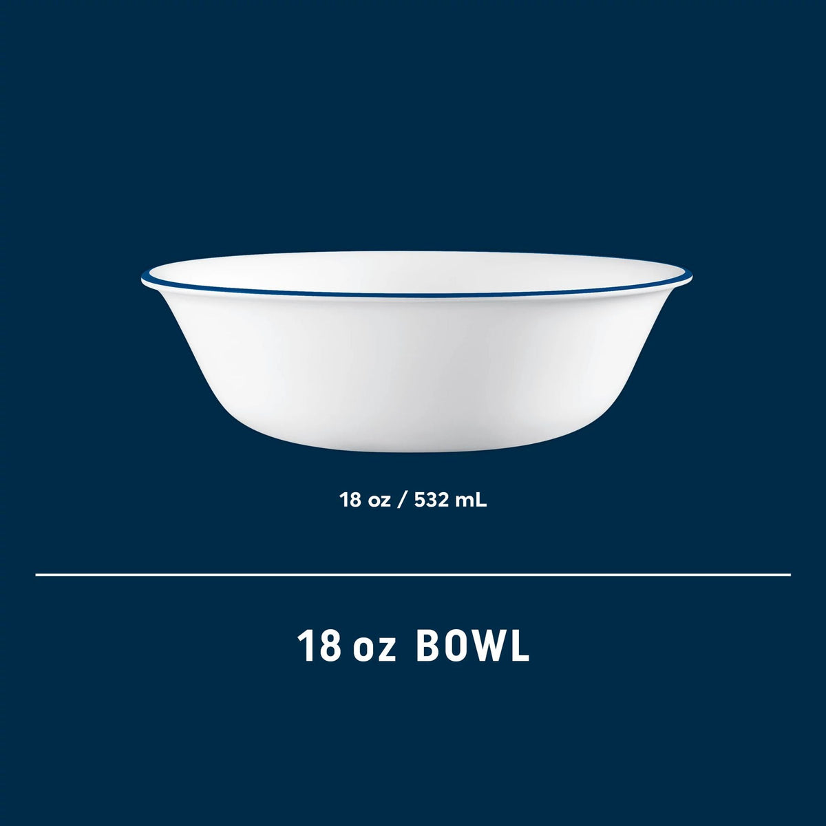Bol à céréales de 530 ml – Dentelle marine