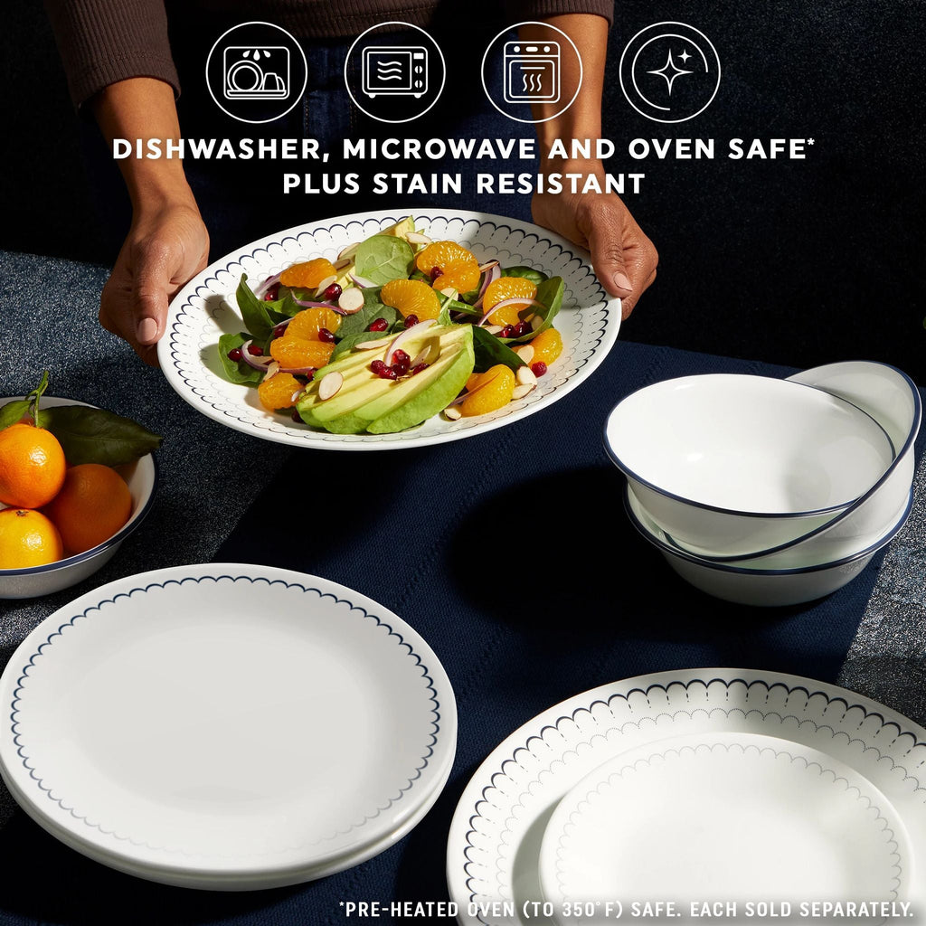 Assiette à salade de 21,5 cm – Dentelle bleu marine