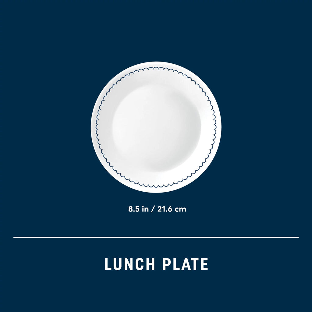 Assiette à salade de 21,5 cm – Dentelle bleu marine