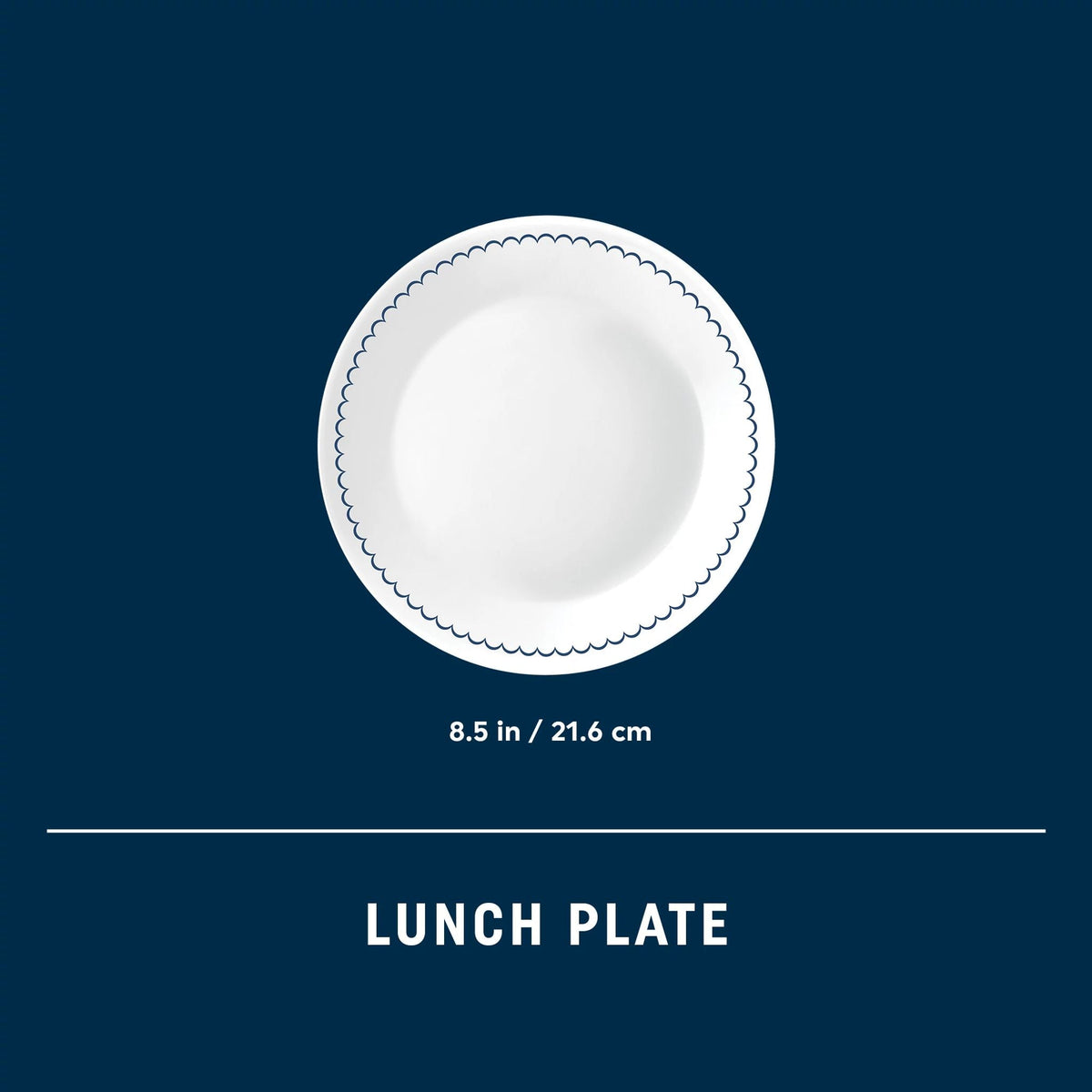 Assiette à salade de 21,5 cm – Dentelle bleu marine