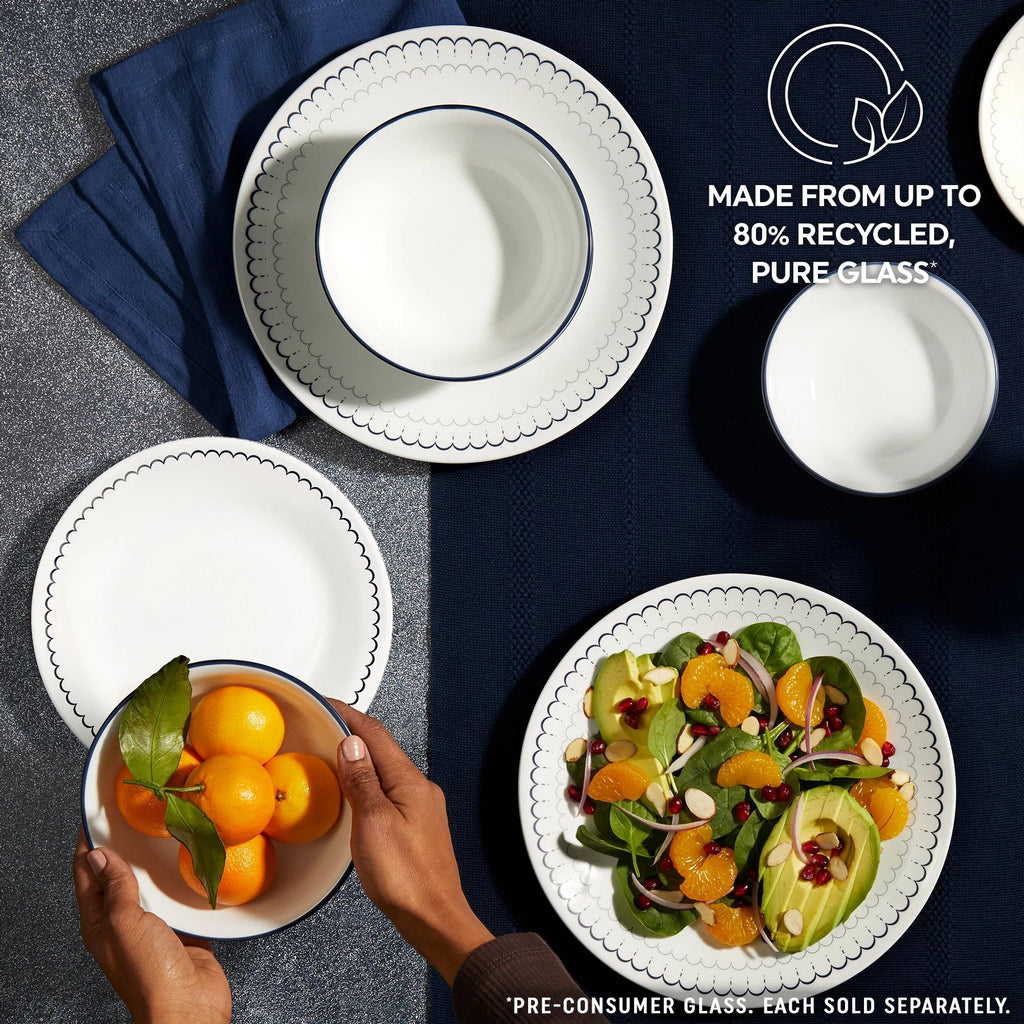 Assiette à salade de 21,5 cm – Dentelle bleu marine