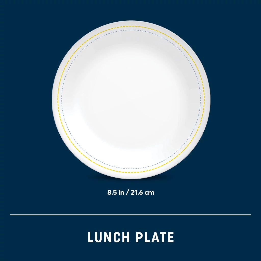 Assiette à Salade 21,5 cm – Motif à Carreaux Vintage Bleu