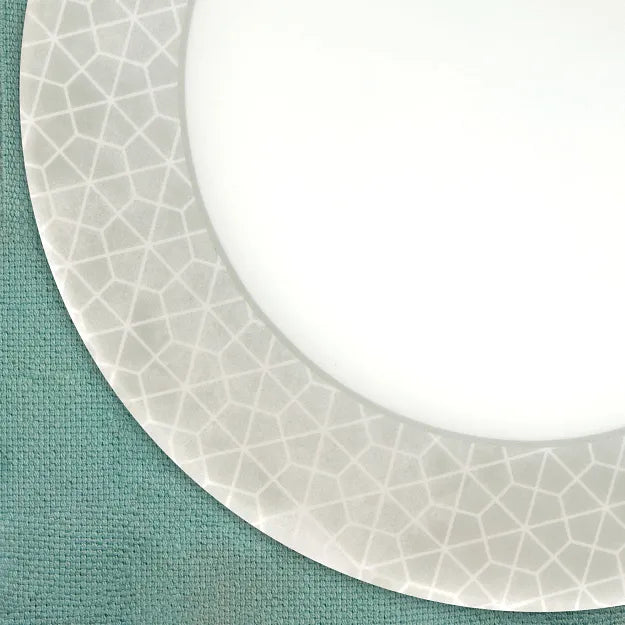 Assiette plate de 26 cm – Géométrique grise