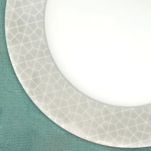 Assiette plate de 26 cm – Géométrique grise