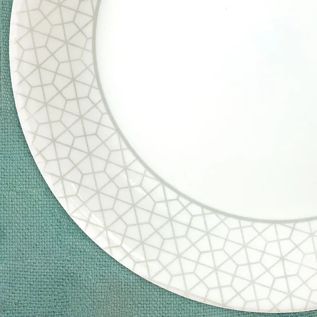Assiette à salade de 8,5 po – Géométrique grise