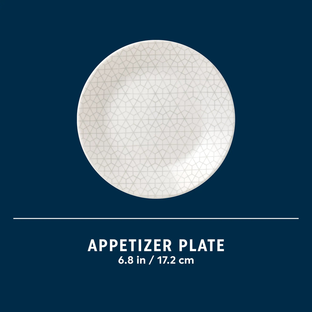 Assiette à apéritif 17 cm – Géométrique grise
