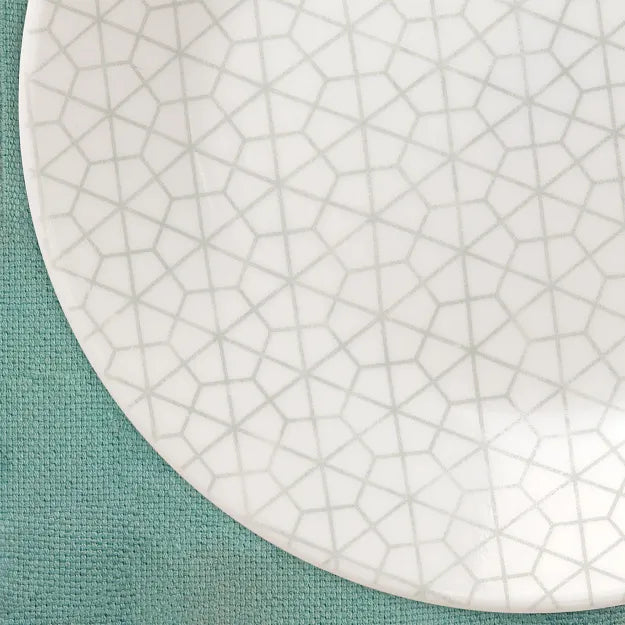 Assiette à apéritif 17 cm – Géométrique grise