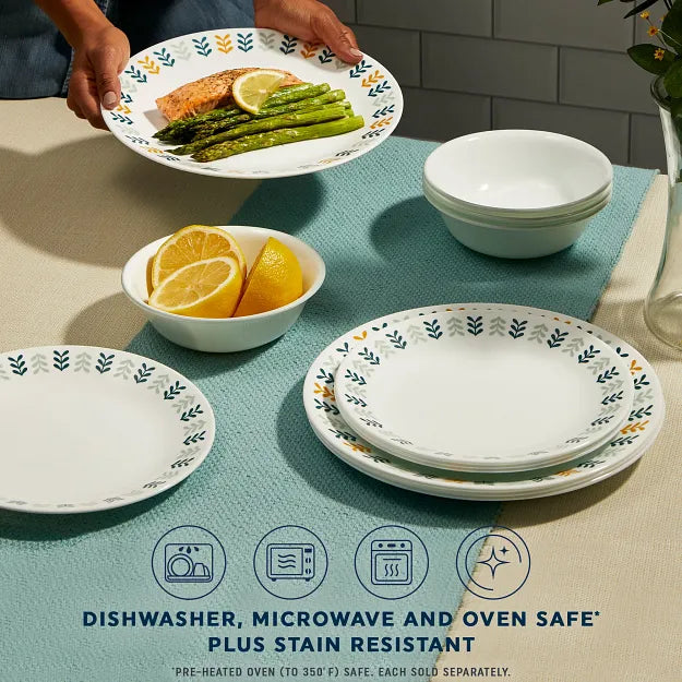 Assiette à salade de 21,6 cm – Feuille scandinave