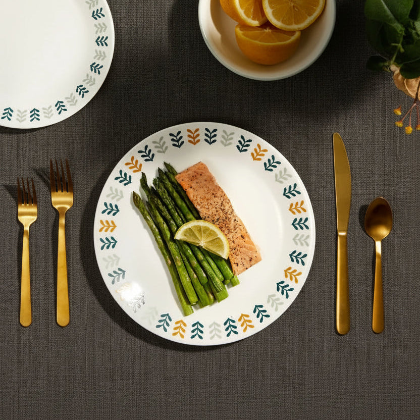 Assiette à salade de 21,6 cm – Feuille scandinave