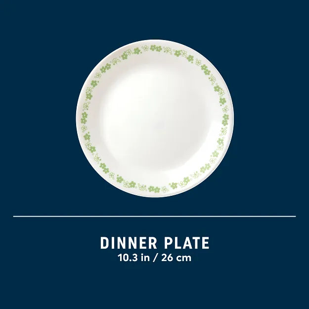 Assiette plate 26 cm – Rétro Marguerite Verte