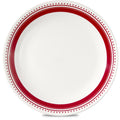 Assiette plate 26 cm – Pois et rayures framboise