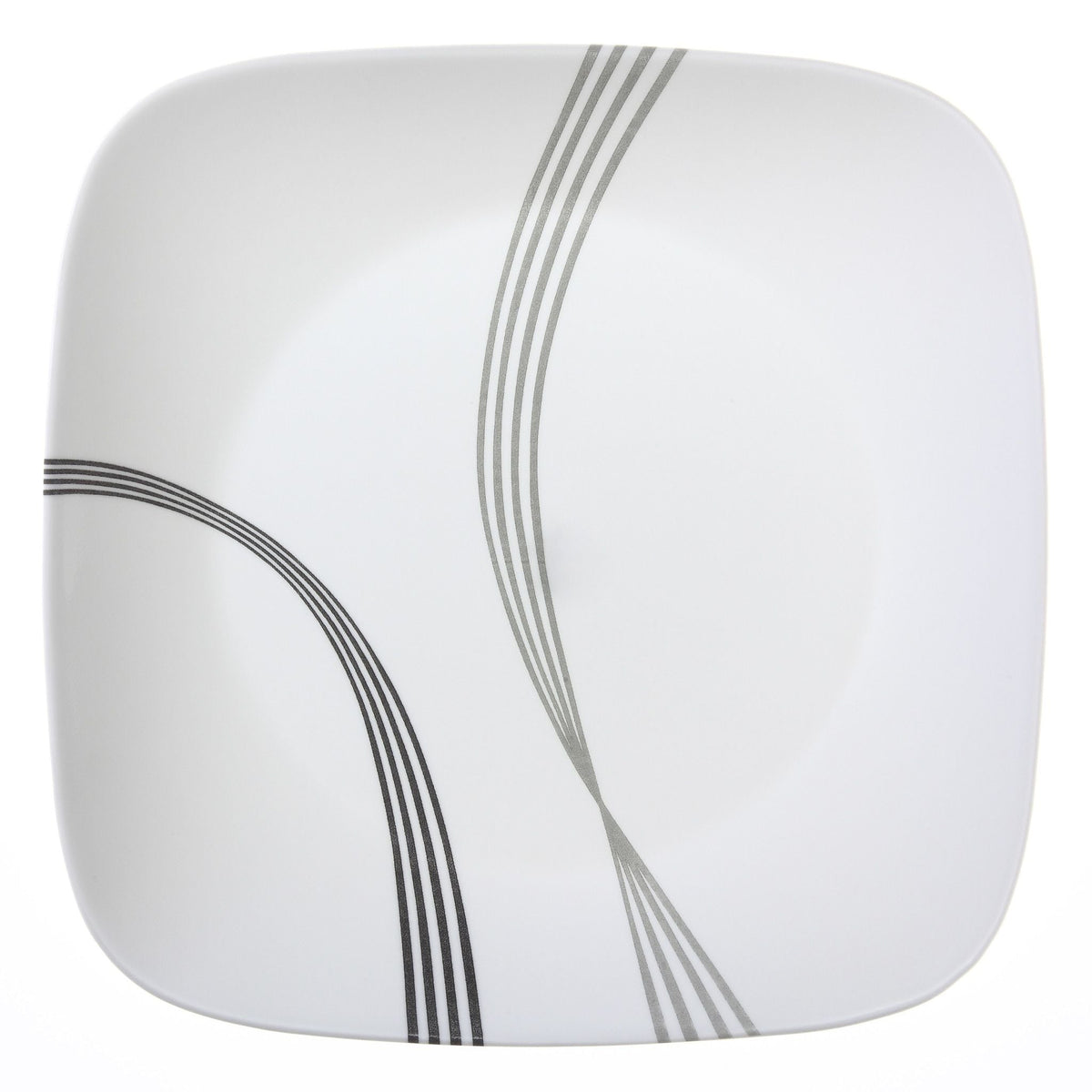 Assiette plate de 10,5 pouces – Motifs noir et blanc en volutes