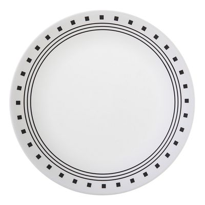 Assiette à Salade 8,5 po – Géométrique Noire