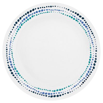Assiette plate de 26 cm - Points bleus