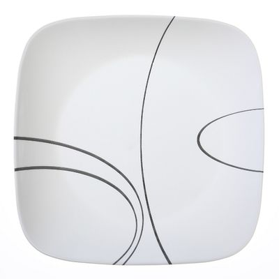 Assiette plate 26,5 cm – Lignes noires et blanches