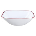 Bol à céréales carré de 65 cl – Bord rouge